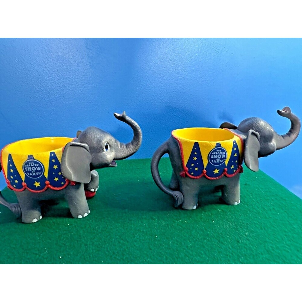 Vintage Ringling Bros Circus Elephant Cups – Set of 2 – Barnum & Bailey Souvenir